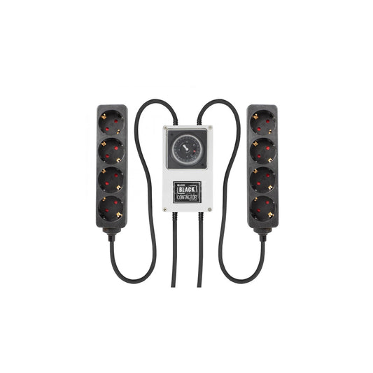 Lumii Black Zeitschaltuhr mit Relais 8Way 2x 1,8kW