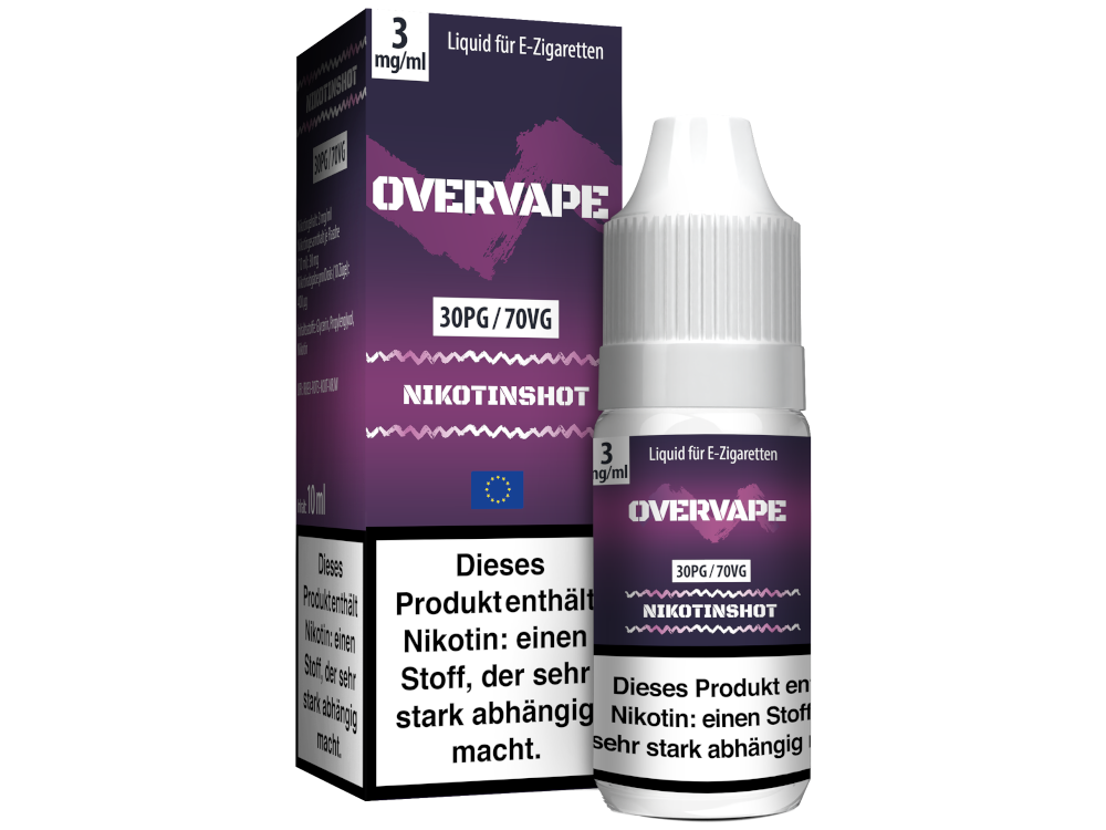 Overvape - 10 ml Nikotin Shot 30PG/70VG